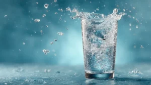 Szklanka gazowanej wody z dystrybutora Culligan